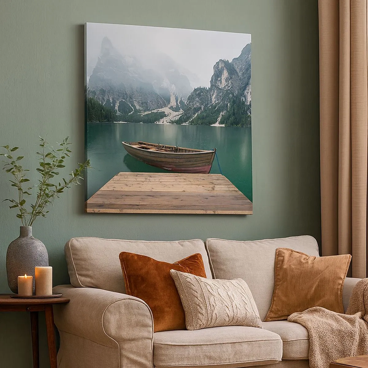 Obraz na płótnie - "I dumne opoki czoła" - 30x30 cm