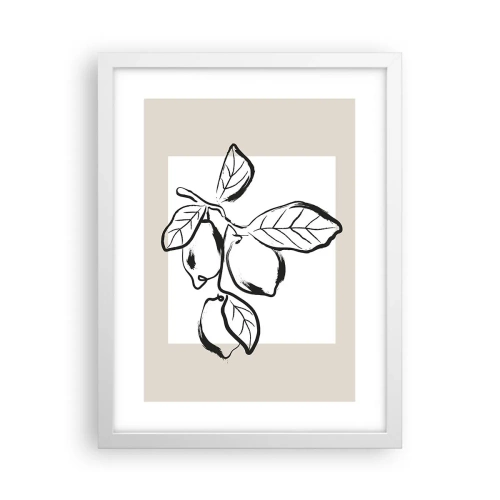 Plakat w białej ramie - Gdzie cytryna dojrzewa… - 30x40 cm
