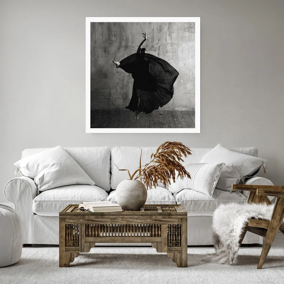 Plakat - Pełne pasji pas - 40x40 cm