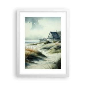 Plakat w białej ramie - Z dala od zgiełku - 30x40 cm