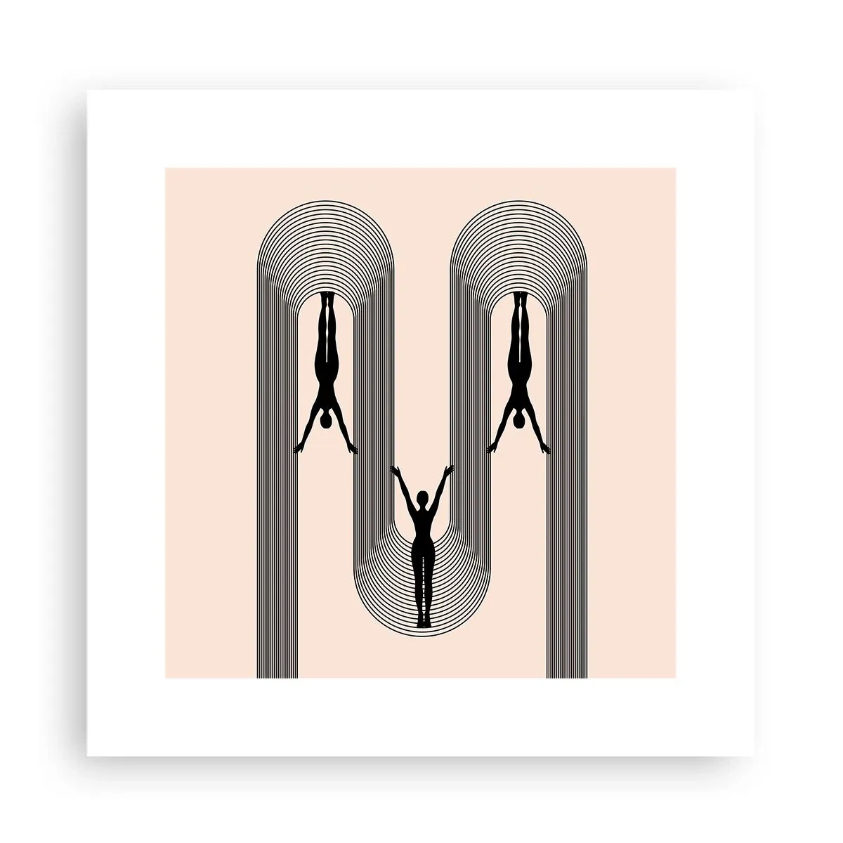 Plakat - Do góry nogami - 30x30 cm