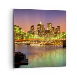 Obraz na płótnie - Tu światło nigdy nie gaśnie - 60x60 cm