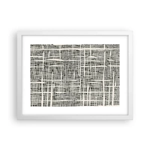 Plakat w białej ramie - Kompozycja utkana - 40x30 cm