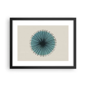 Plakat w czarnej ramie - Promieniście na błękicie - 40x30 cm