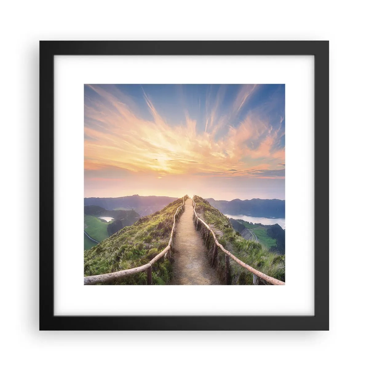 Plakat w czarnej ramie - Blisko nieba - 30x30 cm