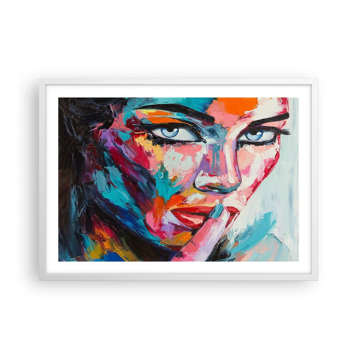 Plakat w białej ramie - Nasza pierwsza tajemnica - 70x50 cm