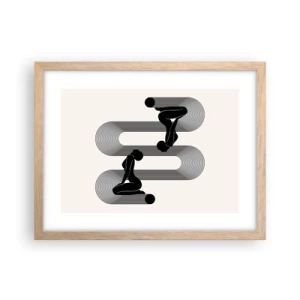 Plakat w ramie jasny dąb - Zmysłowa symetria - 40x30 cm