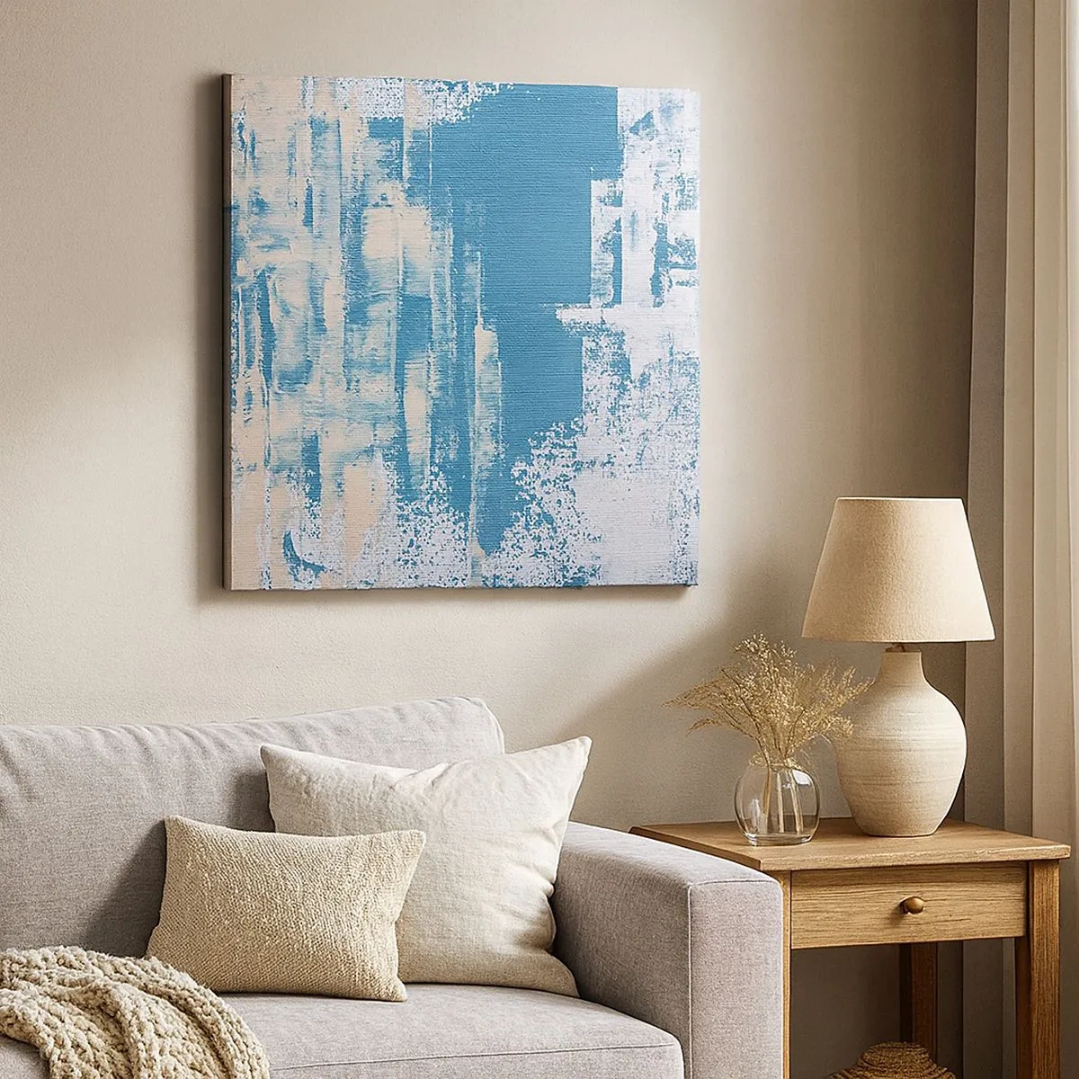 Obraz na płótnie - Przez lodowy sopel - 30x30 cm