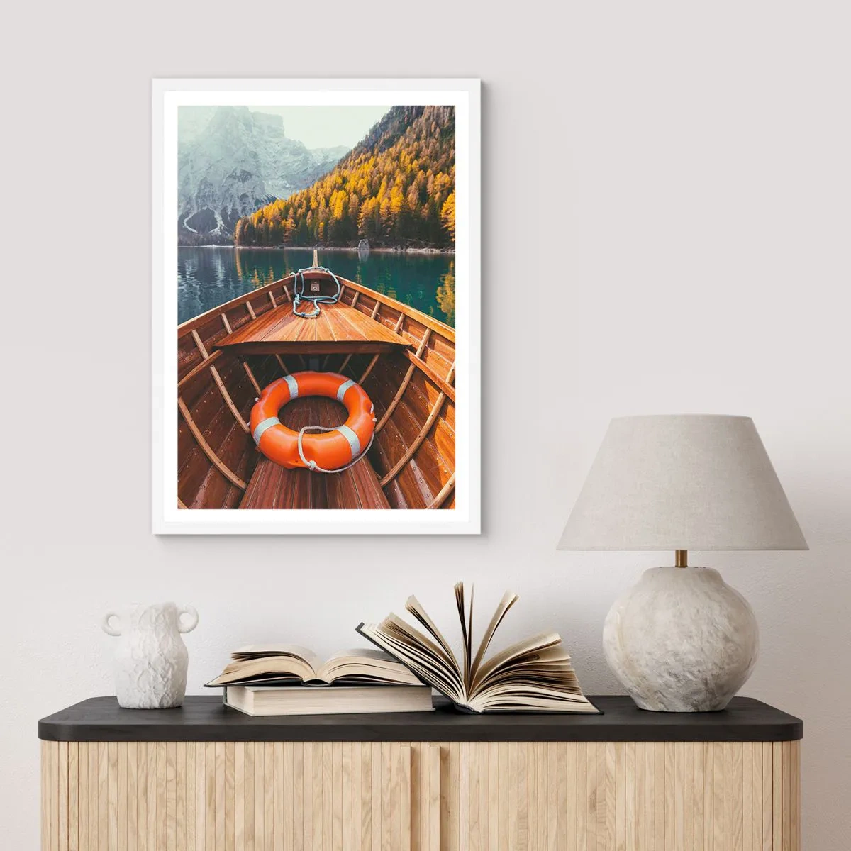 Plakat w białej ramie - Górska wycieczka - 30x40 cm