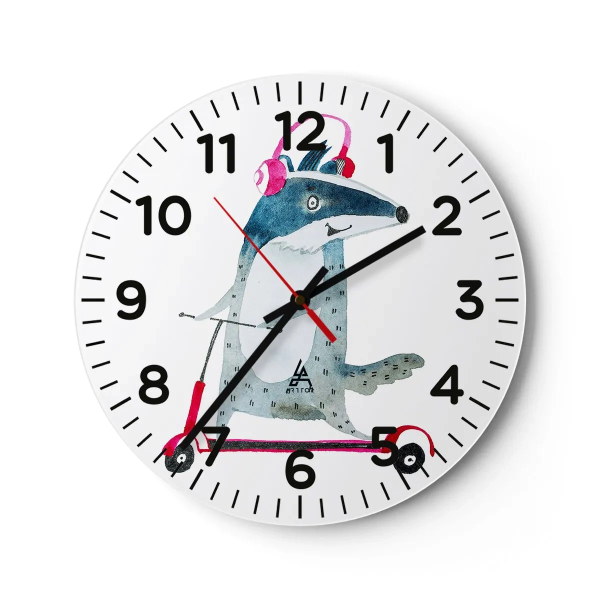 Zegar ścienny - Borsucze radości - 40x40 cm