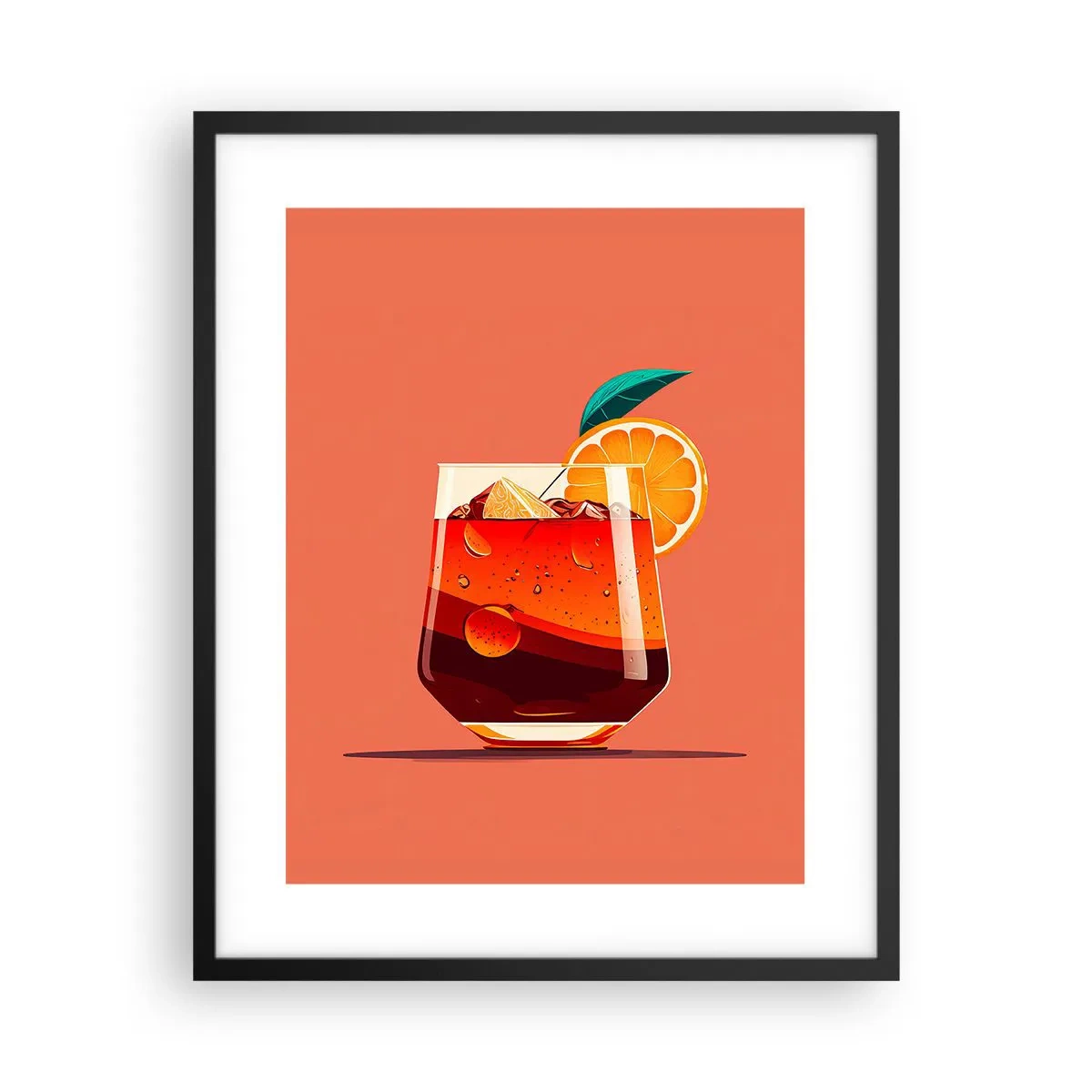 Plakat w czarnej ramie - Letnie orzeźwienie - 40x50 cm