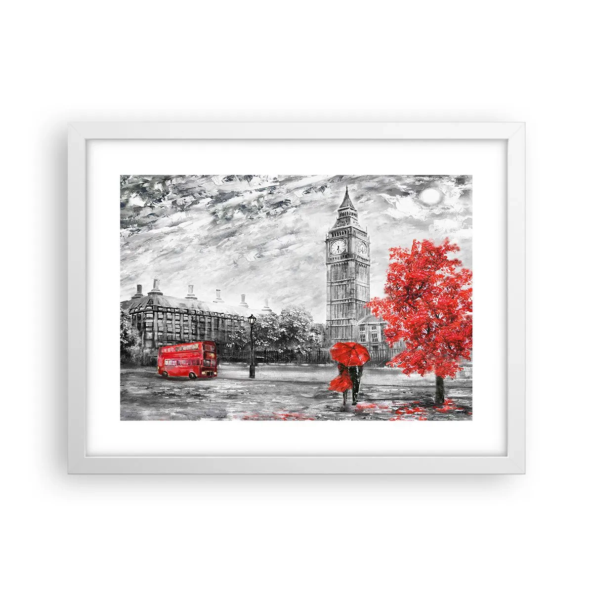 Plakat w białej ramie - Ekscytujący dzień - 40x30 cm