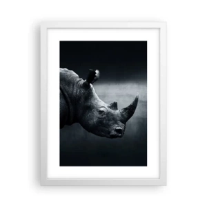 Plakat w białej ramie - Prawy profil - 30x40 cm