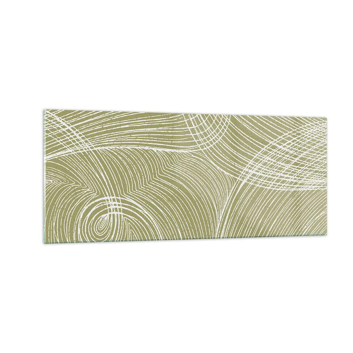 Obraz na szkle - Abstrakcja misterna w bieli - 100x40 cm