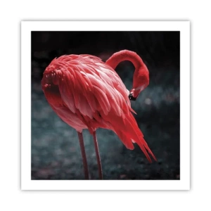 Plakat - Karmazynowy poemat natury - 60x60 cm