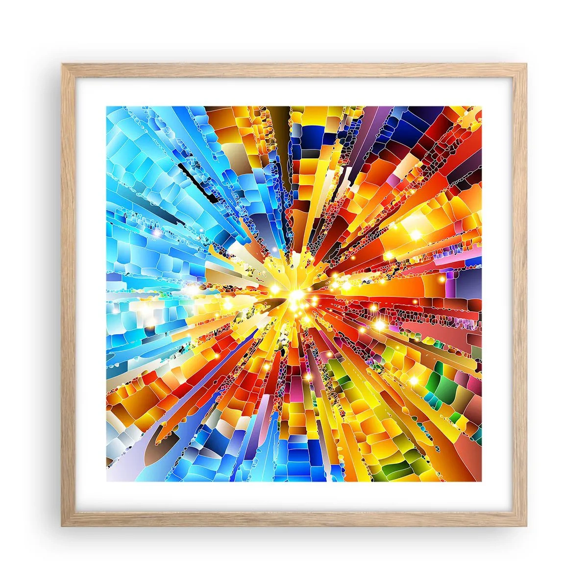 Plakat w ramie jasny dąb - In medias res - 50x50 cm