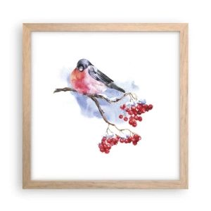 Plakat w ramie jasny dąb - Zima w kolorze - 30x30 cm