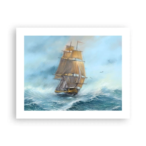 Plakat - Mknący po falach - 50x40 cm