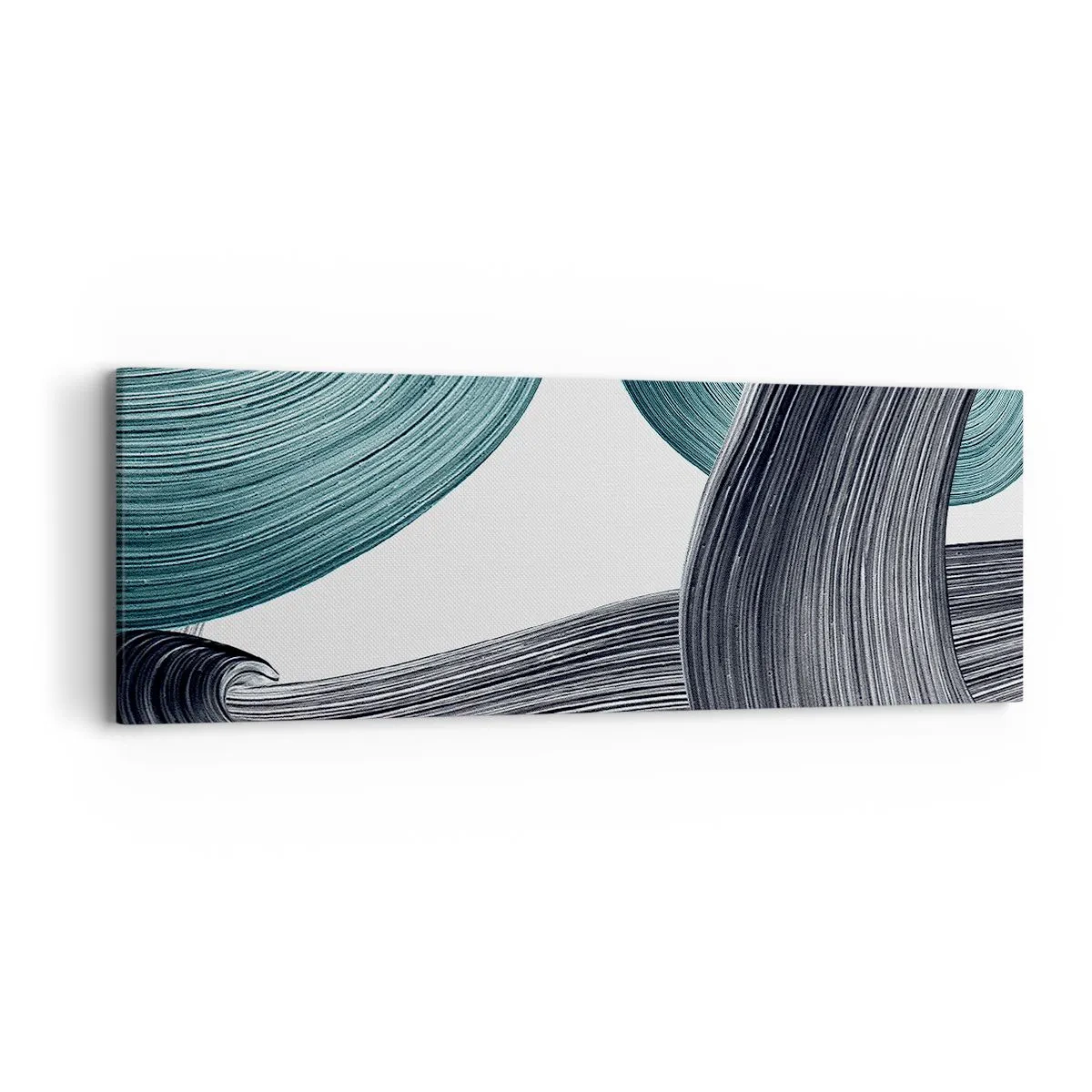 Obraz na płótnie - Szmaragdowe i czarne szlaki - 90x30 cm