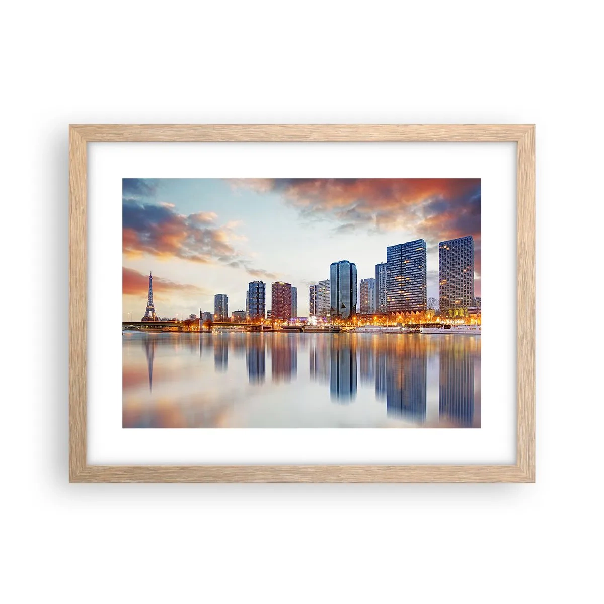 Plakat w ramie jasny dąb - Monumentalny spokój Paryża - 40x30 cm