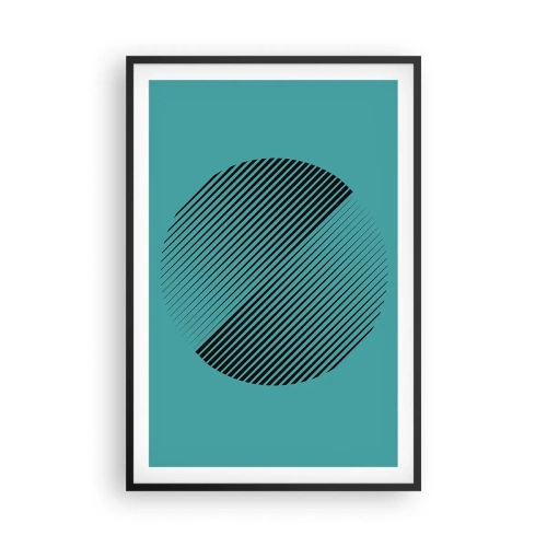 Plakat w czarnej ramie - Koło – geometryczna wariacja - 61x91 cm