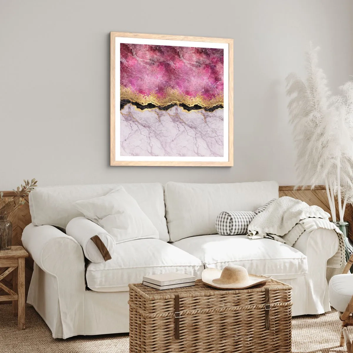 Plakat w ramie jasny dąb - Na granicy - 50x50 cm