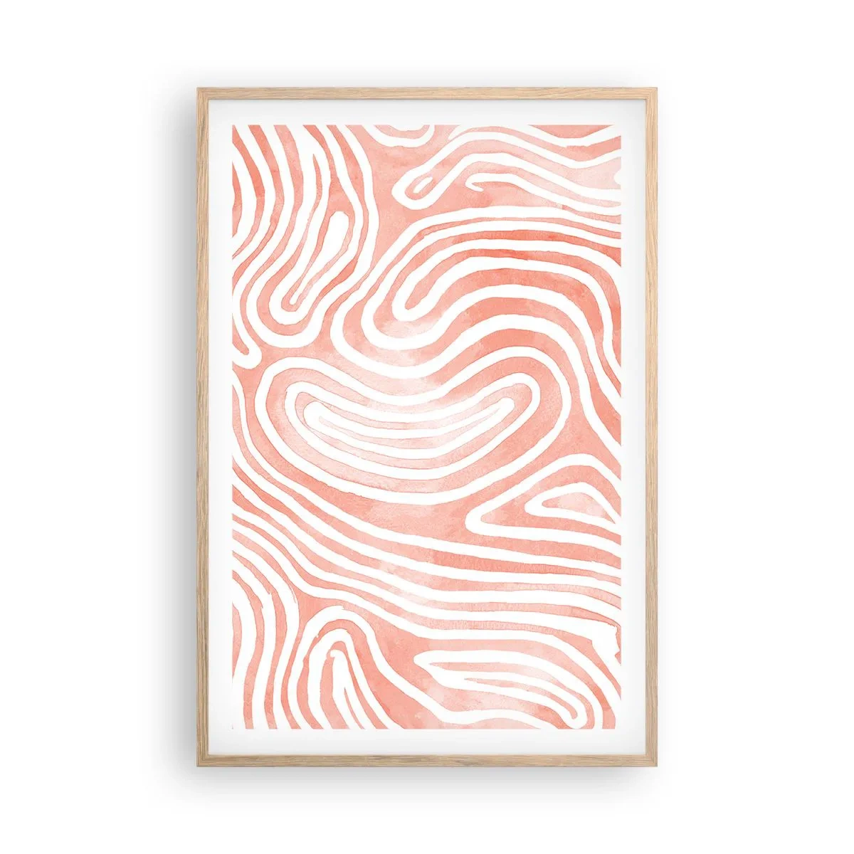 Plakat w ramie jasny dąb - W koralowym labiryncie - 61x91 cm