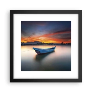 Plakat w czarnej ramie - Nadchodzi dobra noc - 30x30 cm