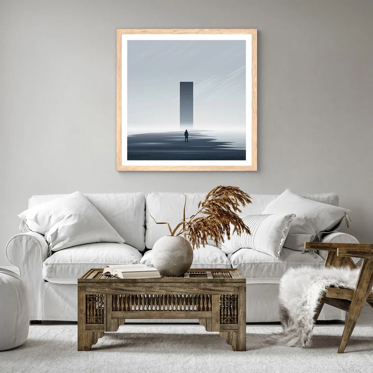 Plakat w ramie jasny dąb - Szansa czy zagrożenie? - 30x30 cm