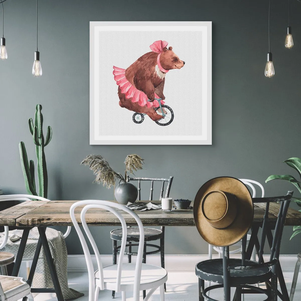 Plakat w białej ramie - Ale cyrk! - 40x40 cm