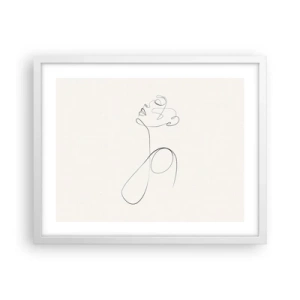Plakat w białej ramie - Zapętlona w marzeniach - 50x40 cm