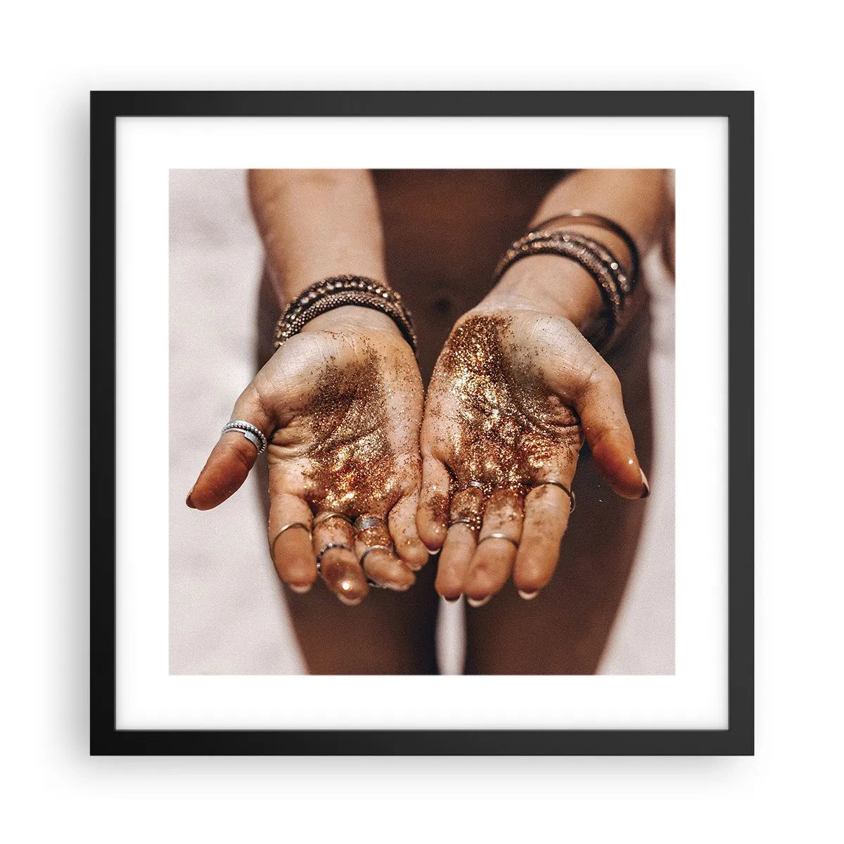 Plakat w czarnej ramie - Dar dla ciebie - 40x40 cm