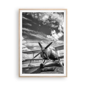 Plakat w ramie jasny dąb - Nie mogę się doczekać! - 70x100 cm