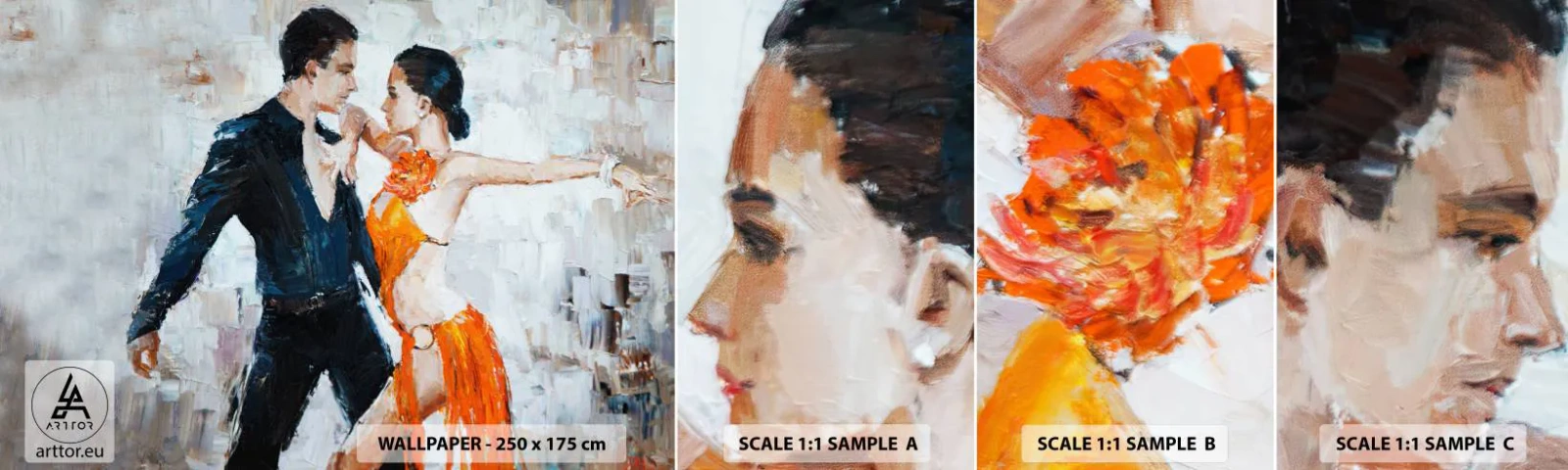 Fototapeta Próbka Samoprzylepna Deluxe Sticker - Dirty dancing - Abstrakcja, Taniec, Tango - 100x30 cm