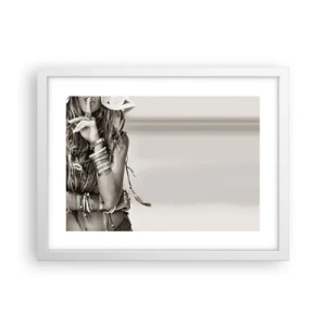 Plakat w białej ramie - Jak to dziewczyna - 40x30 cm