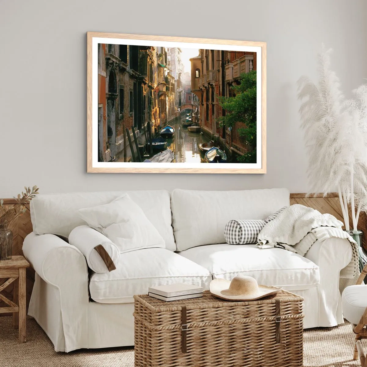 Plakat w ramie jasny dąb - W weneckim zaułku - 50x40 cm