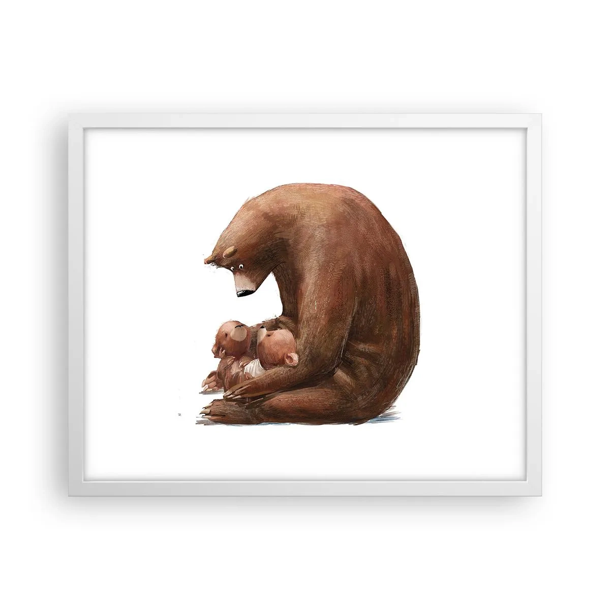 Plakat w białej ramie - Słodkich snów, dzieciaki - 50x40 cm