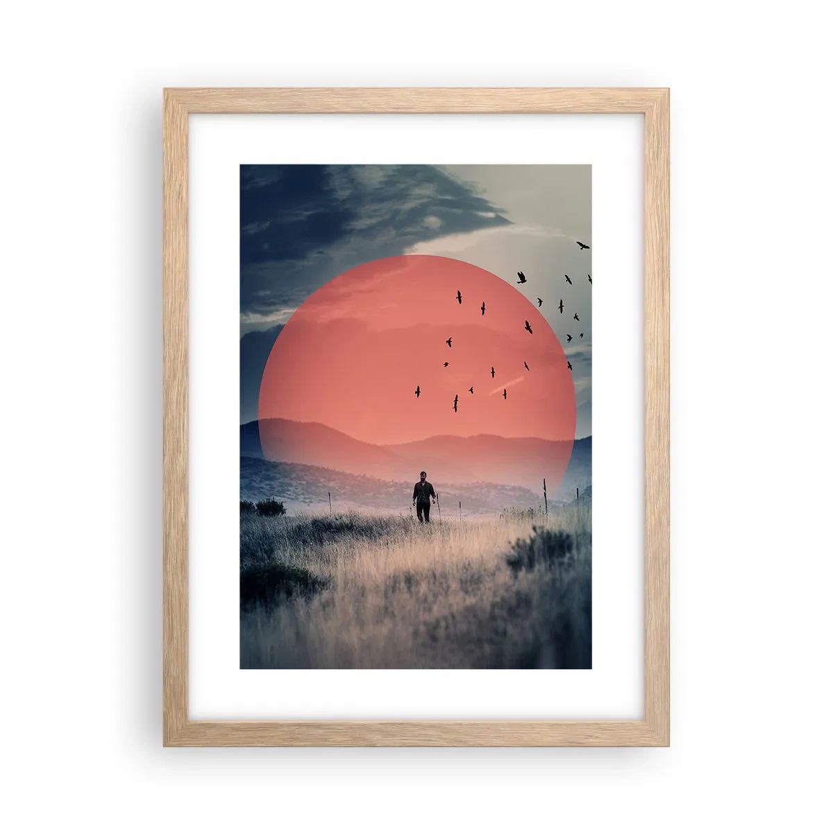 Plakat w ramie jasny dąb - W swoich żywiołach - 30x40 cm