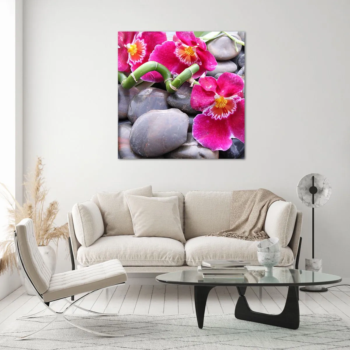 Obraz na szkle - Chłód i żar - 30x30 cm