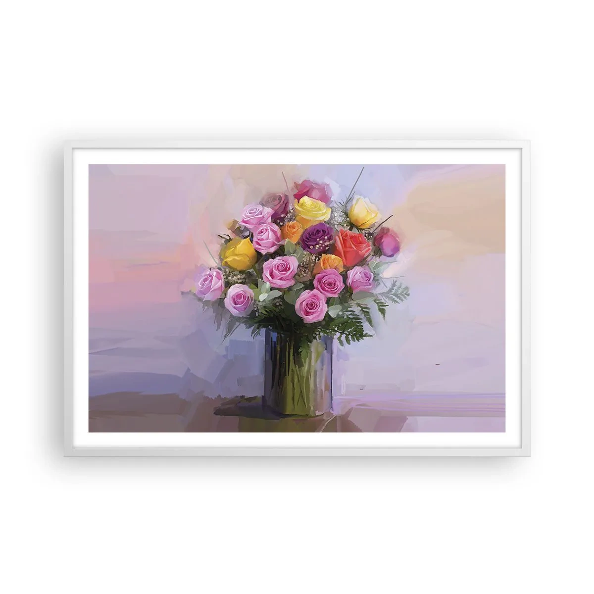 Plakat w białej ramie - Zatrzymane piękno - 91x61 cm