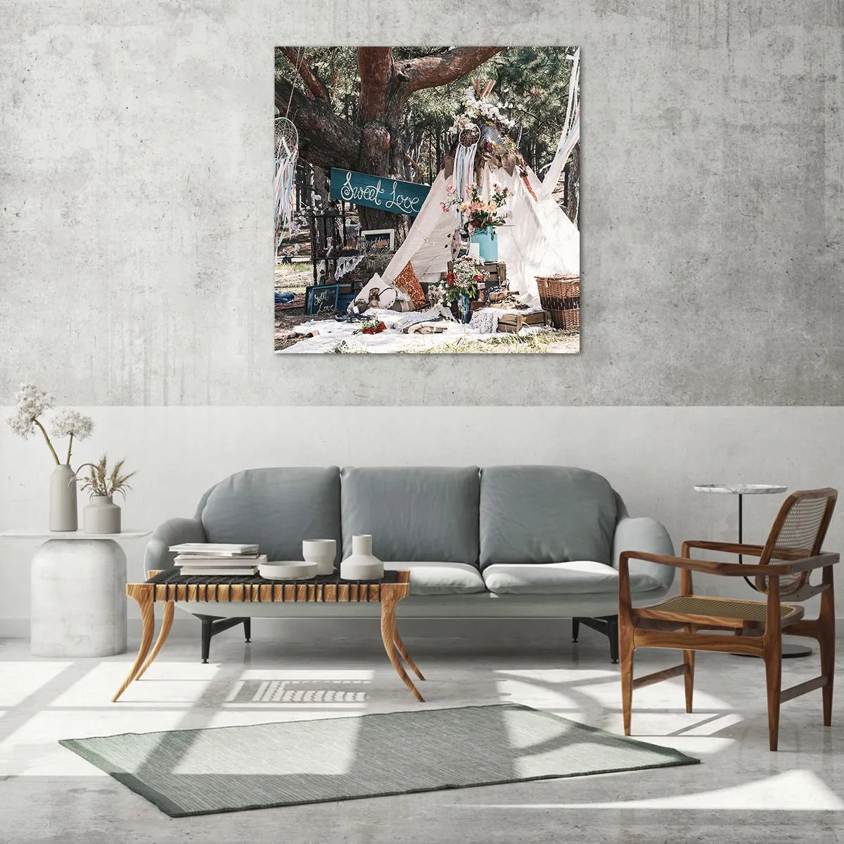 Obraz na szkle - Make love… - 70x70 cm