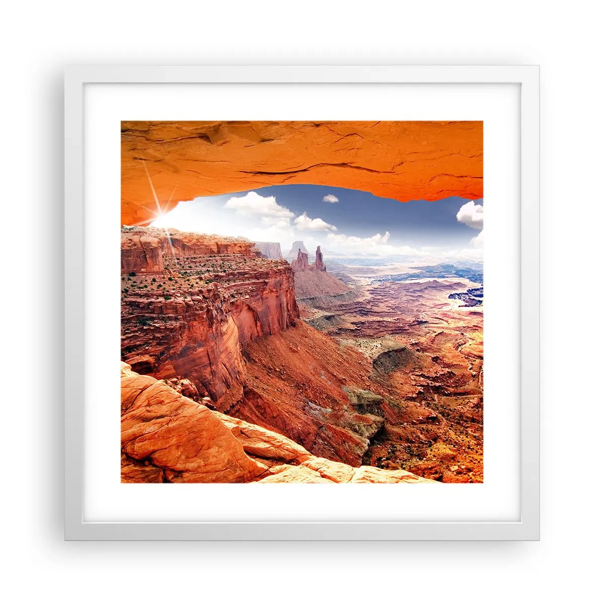 Plakat w białej ramie - Wyrzeźbione przez samą naturę - 40x40 cm