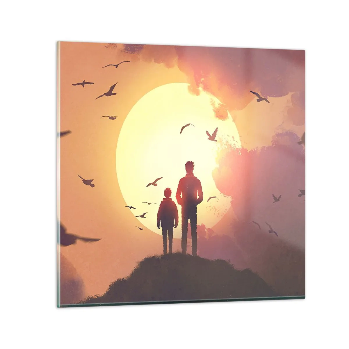 Obraz na szkle - Ze słońcem twarzą w twarz - 40x40 cm