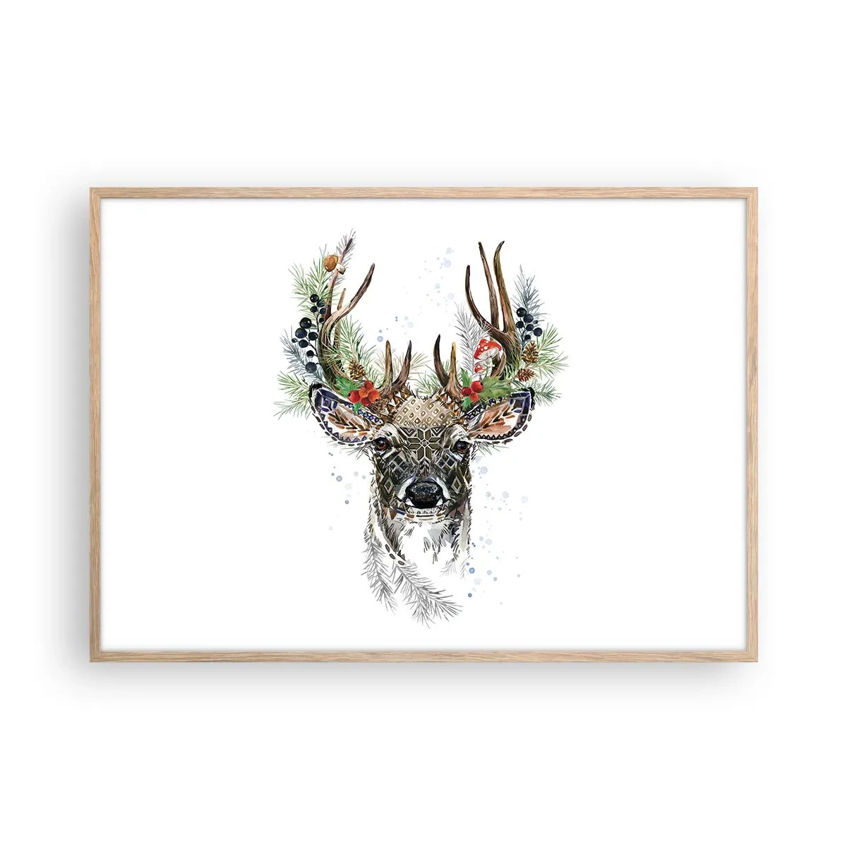 Plakat w ramie jasny dąb - W świątecznej szacie - 100x70 cm