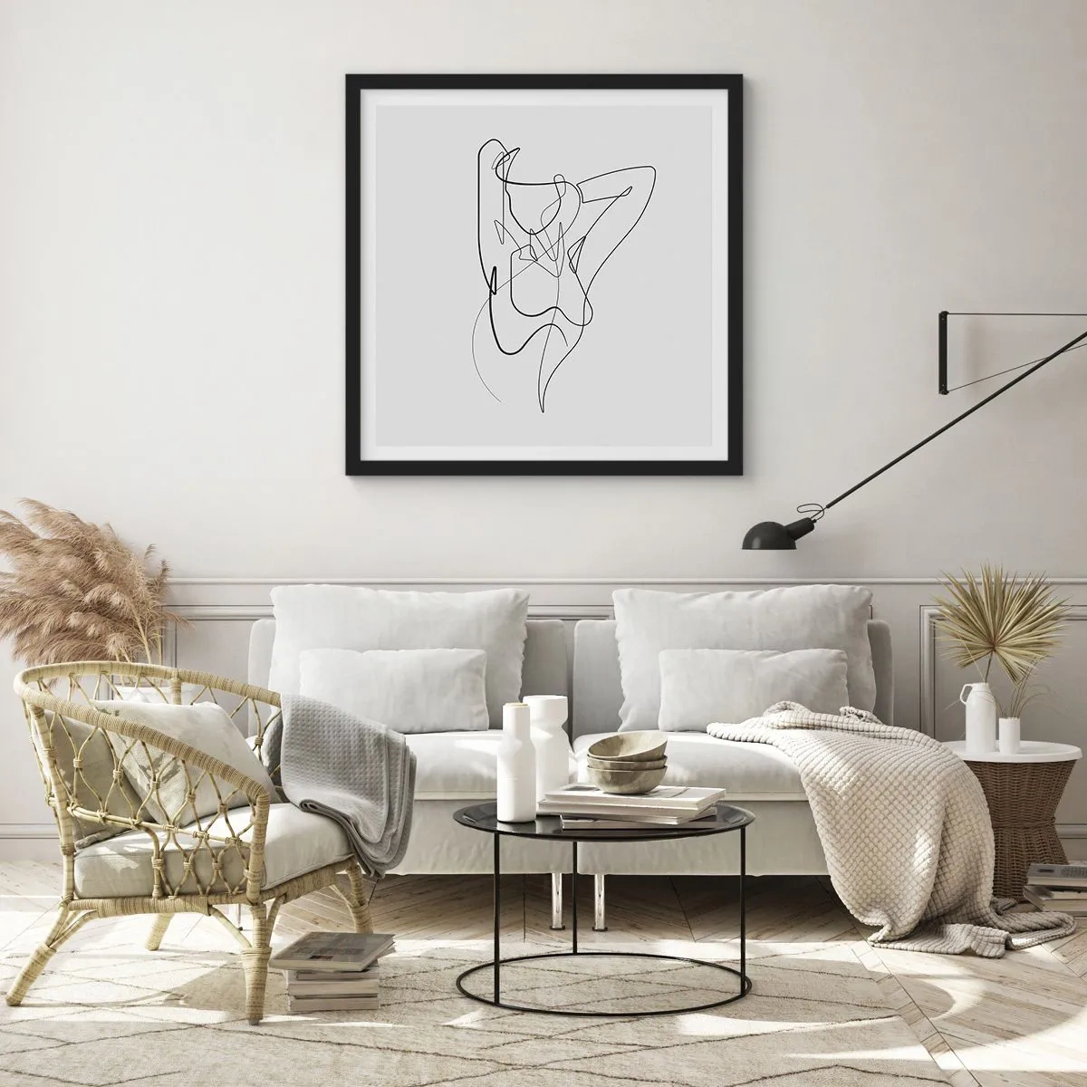 Plakat w czarnej ramie - Naprawdę, jaka jesteś... - 60x60 cm