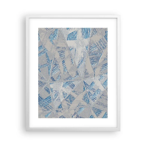 Plakat w białej ramie - W szaroniebieskim labiryncie - 40x50 cm