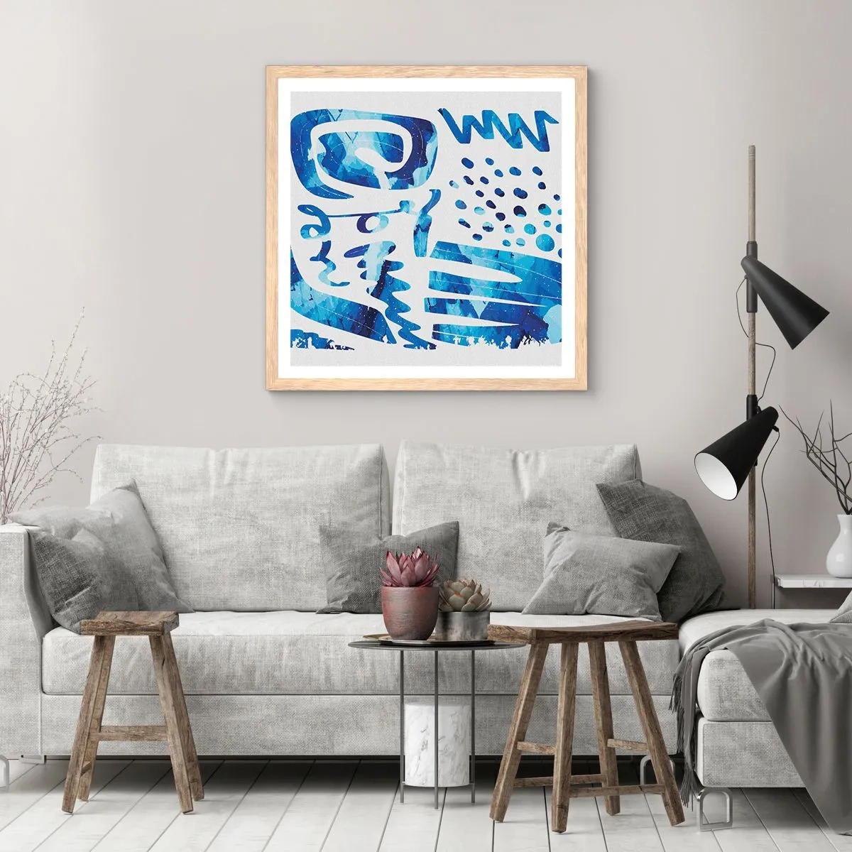 Plakat w ramie jasny dąb - Powrót do korzeni - 50x50 cm