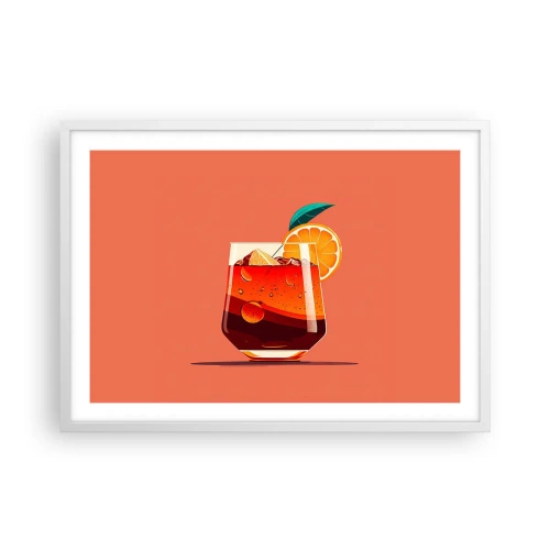 Plakat w białej ramie - Letnie orzeźwienie - 70x50 cm