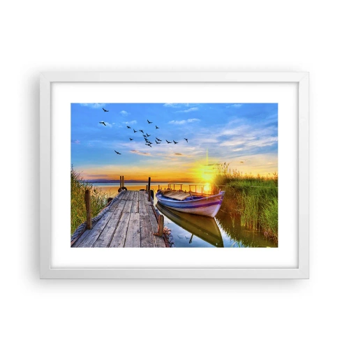 Plakat w białej ramie - Do widzenia, do jutra - 40x30 cm