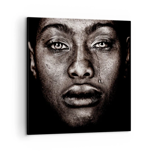 Obraz na płótnie - Jedna łza - 50x50 cm